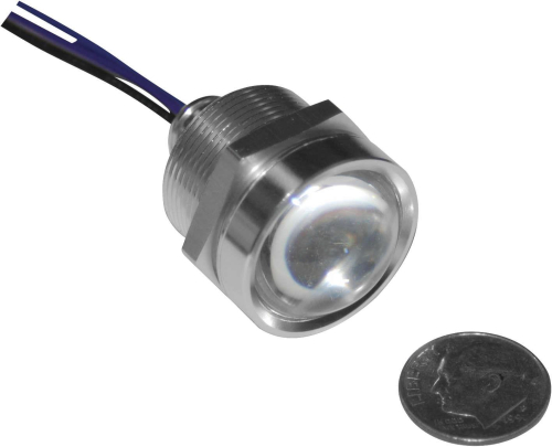 Namz - Namz 1in. Royal Flush Mount G2 LED - 3-Wire - Polished/Red - LLC-RFPB-R
