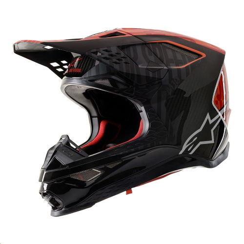 Alpinestars - Alpinestars Supertech M10 Alloy Helmet - 8301720-1403-2X - Black/Orange/Fluo Red - 2XL