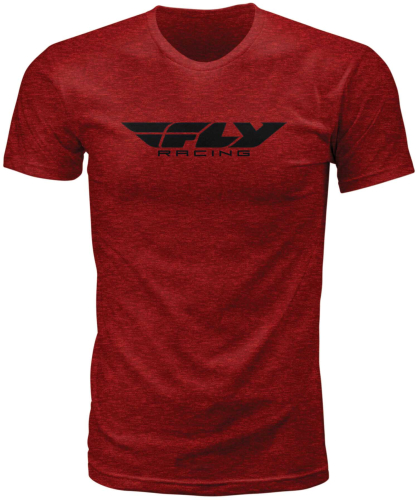 Fly Racing - Fly Racing Fly Corporate Tee - 352-0938S - Blaze Red Heather - Small