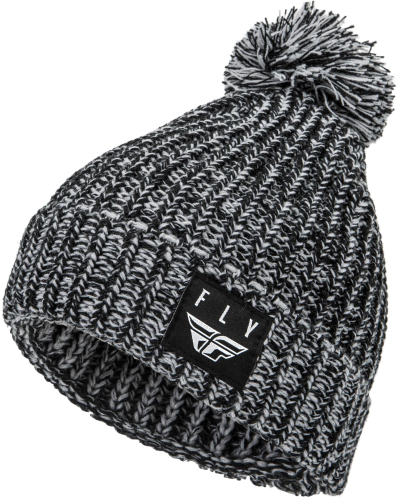 Fly Racing - Fly Racing Fly Pom Beanie - 351-0160 - Black/White - OSFM
