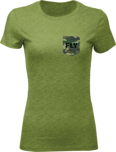 Fly Racing - Fly Racing Fly Camo Womens Tee - 356-0485X - Military Green Heather - X-Large
