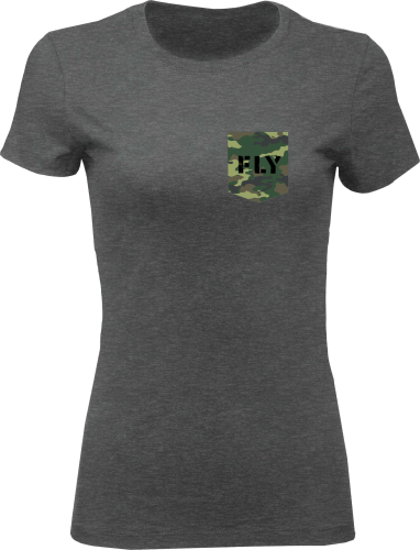 Fly Racing - Fly Racing Fly Camo Womens Tee - 356-04862X - Dark Gray Heather - 2XL