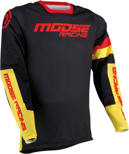 Moose Racing - Moose Racing Sahara Jersey - 2910-6345 - Black/Yellow/Red - Small