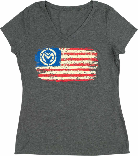 Moose Racing - Moose Racing Veneration Womens T-Shirt - 3031-3915 - Gray - Medium