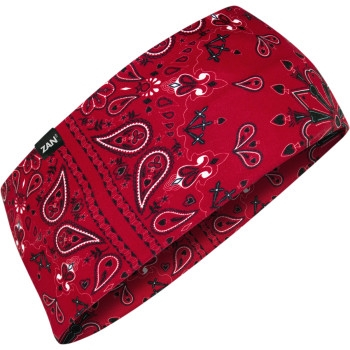 Zan Headgear - Zan Headgear Sportflex Series Headband - HBL106 - Red Paisley - OSFM