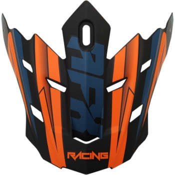 AFX - AFX Peak for FX-17 Helmets - Force Matte Black/Orange/Blue - 0132-1175