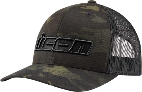 Icon - Icon Motosports Mc Punch Hat - 2501-3662 - Black Camo - OSFM