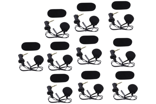 SENA - SENA Wired Boom Microphone Bulk Pack for 30K Mesh Intercom Systems - R-30K-WMIC-B10