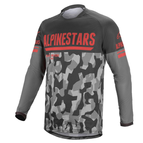 Alpinestars - Alpinestars Venture R Jersey - 3763019-9133-X - Gray Camo/Red Fluo - X-Large