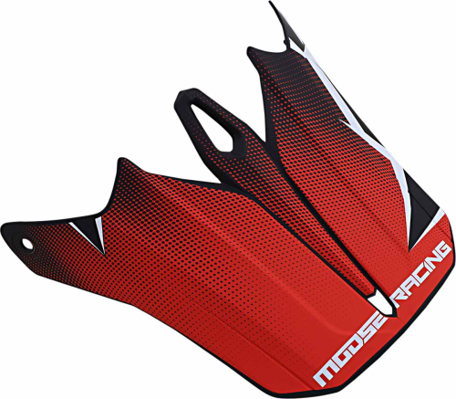Moose Racing - Moose Racing Visor for F.I. Helmets - Agroid Red/Black - 0132-1412