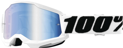 100% - 100% Strata 2 Everest Goggles - 50421-250-12 - Everest / Blue Mirror Lens - OSFA