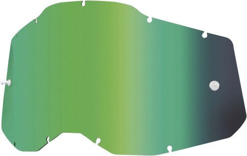 100% - 100% Replacement Lens for Adult Racecraft 2/Accuri 2/Stratus 2 Goggles - Green Mirror - 51008-260-01