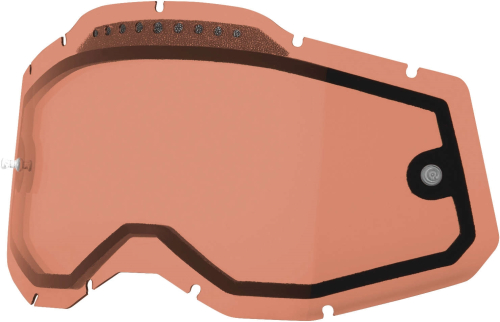 100% - 100% Replacement Dual Vented Lens for Racecraft 2/Accuri 2/Stratus 2 Goggles - Rose - 51008-613-01