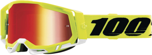 100% - 100% Racecraft 2 Goggles - 50121-251-04 - Yellow / Red Mirror Lens - OSFA