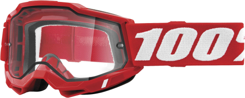 100% - 100% Accuri 2 Enduro Goggles with Dual Lens - 50221-501-03 - Red / Clear Lens - OSFA