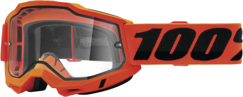 100% - 100% Accuri 2 Enduro Goggles with Dual Lens - 50221-501-05 - Orange / Clear Lens - OSFA