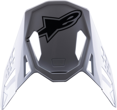 Alpinestars - Alpinestars Visor for S-M8 Factory Helmets - Black/White/Red Fluo Glossy - 8982222-1233-OS