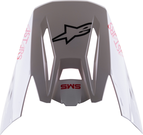 Alpinestars - Alpinestars Visor for S-M5 Bond Helmets - White/Red Glossy - 8983422-2032-OS