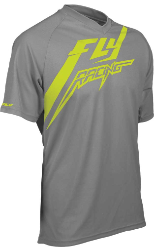 Fly Racing - Fly Racing Fly Action T-Shirt - 352-04162X - Gray/Hi-Vis Yellow - 2XL