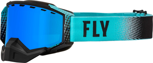 Fly Racing - Fly Racing Zone Snow Goggles - 37-50260 - Blue/White/Blue Mirror / Polarized Smoke Lens - OSFM
