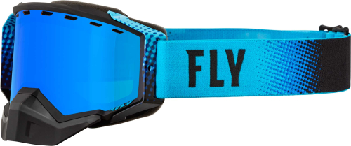 Fly Racing - Fly Racing Zone Snow Goggles - 37-50261 - Black/Blue / Sky Blue Mirror/Amber Lens - OSFM