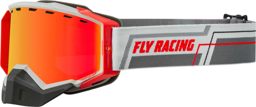 Fly Racing - Fly Racing Zone Snow Goggles - 37-50267 - Dark Gray/Red / Red Mirror/Smoke Lens - OSFM