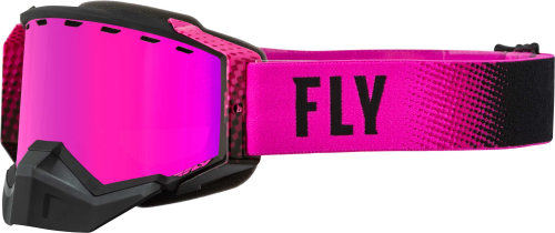 Fly Racing - Fly Racing Zone Snow Goggles - 37-50265 - Black/Pink / Pink Mirror/Pink Lens - OSFM