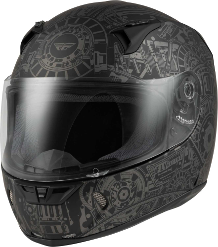 Fly Racing - Fly Racing Revolt FS Matrix Helmet - 73-8382L - Matte Gray/Black - Large