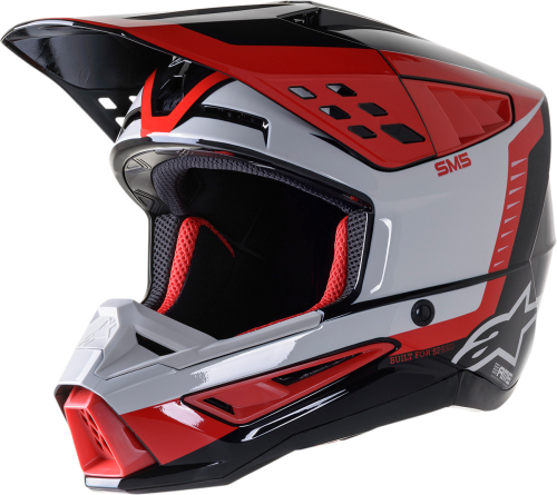 Alpinestars - Alpinestars SM5 Beam Helmet - 8303722-1313-2X - Black/Gray/Red Glossy - 2XL