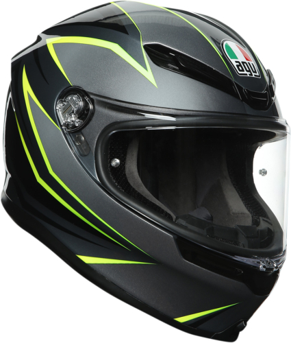 AGV - AGV K-6 Flash Helmet - 216301O2MY01108 - Gray/Black/Lime - ML