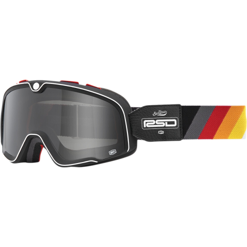 100% - 100% Barstow Malibu Goggles - 50002-102-05 - Malibu/Black/Gray/Red/Orange/Yellow / Smoke Lens - OSFM