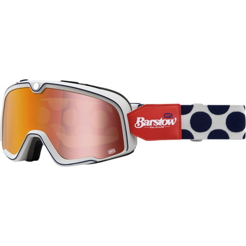100% - 100% Barstow Hayworth Goggles - 50002-267-01 - Hayworth/Black/White / Red Lens - OSFM