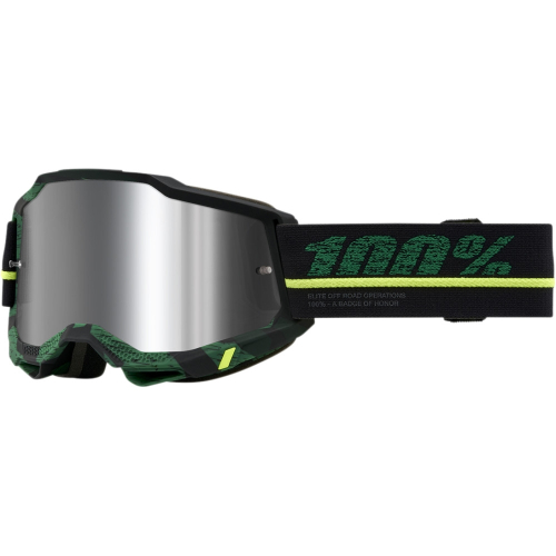 100% - 100% Accuri 2 Overlord Goggles - 50221-261-02 - Overlord/Black/Forest Green / Silver Mirror Lens - OSFM