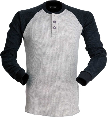 Z1R - Z1R Waffle Knit Long Sleeve Shirt - 2840-0149 - Gray - Small