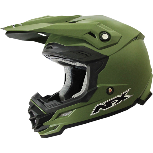 AFX - AFX FX-19R Solid Helmet - 0110-7041 - Matte Olive - Medium