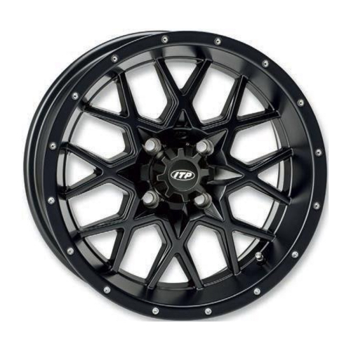 ITP - ITP Hurricane Wheel - 12x7 - 2+5 Offset - 4/4 - Machined/Black - 1228631404B