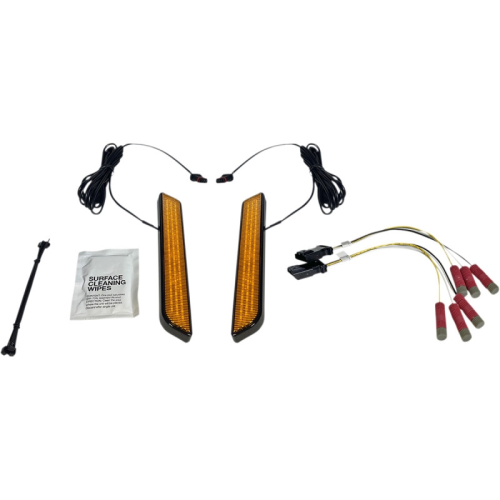 Custom Dynamics - Custom Dynamics Universal LED Front Fork Lightz - Amber Lens/Black Finish - CD-FORK-UNV-AB
