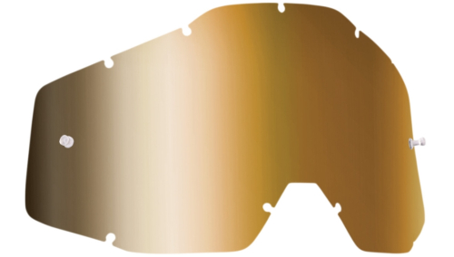 FMF Racing - FMF Racing Replacement Lens for PowerBomb/PowerCore Goggles - Anti-Fog - True Gold Mirror - F-51002-074-02