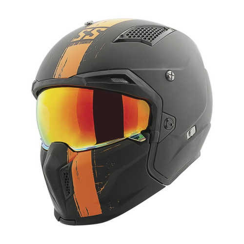 Speed & Strength - Speed & Strength SS2400 Tough As Nails Helmet - TR-124-275 - Matte Black/Orange - Medium