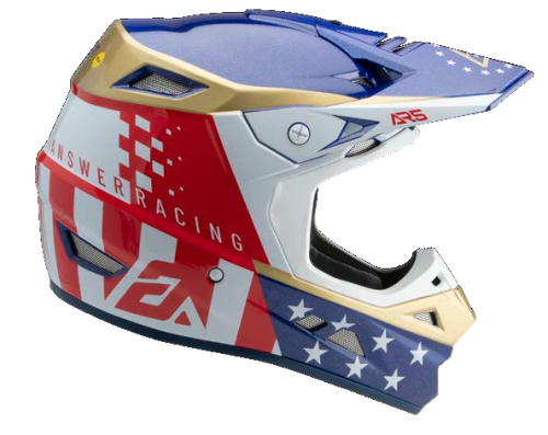 Answer - Answer AR5 Rally Helmet - 446331 - Red/White/Blue - X-Small