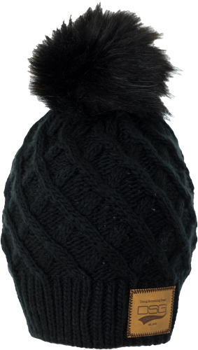 DSG - DSG Solid Pom Womens Beanie - 45345 - Black - OSFM