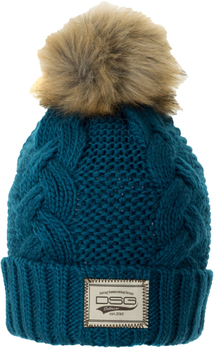 DSG - DSG Chunky Knit Pom Womens Beanie - 45349 - Navy - OSFM