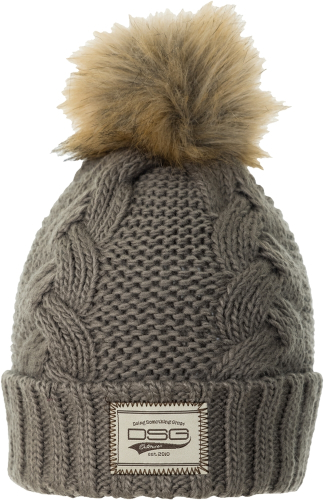DSG - DSG Chunky Knit Pom Womens Beanie - 45350 - Warm Gray - OSFM