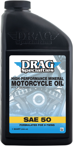 Drag Specialties - Drag Specialties High-Performance Mineral Motorcycle Oil - SAE 50 - 3601-0767
