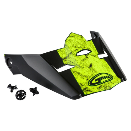 G-Max - G-Max Visor with Screws for MX-46Y Dominant Helmets - Matte Black/Hi-Vis - YS-YL - G046909