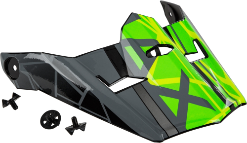 G-Max - G-Max Visor with Screws for MX-46Y Mega Helmets - YS-YL - Black/Hi-Vis/Gray - G046938