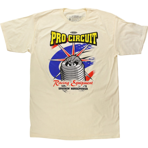 Pro Circuit - Pro Circuit Spark Plug T-Shirt - 6431750-010 - Cream - Small
