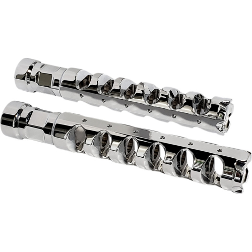 Accutronix - Accutronix Muzzle Brake Rigid Footpegs - Chrome - PF121-AKC