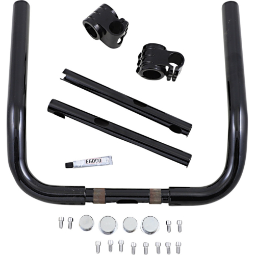 Klock Werks - Klock Werks Pullback Klip Hanger Handlebar - 14in. - Black - KW05-01-8005-B