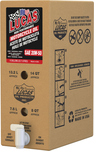 Lucas Oil - Lucas Oil High Performance Petroleum Based Motorcycle Engine Oil - 20W50 - 6 gal. - 18032